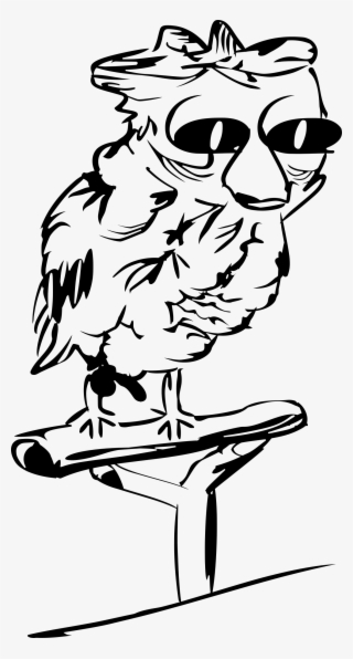 This Free Icons Png Design Of Owl B/w - Owl