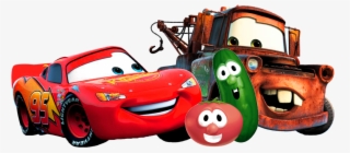 Lightning Mcqueen, Bob The Tomato, Larry The Cucumber - Disneyland Park, Walt Disney Studios Park