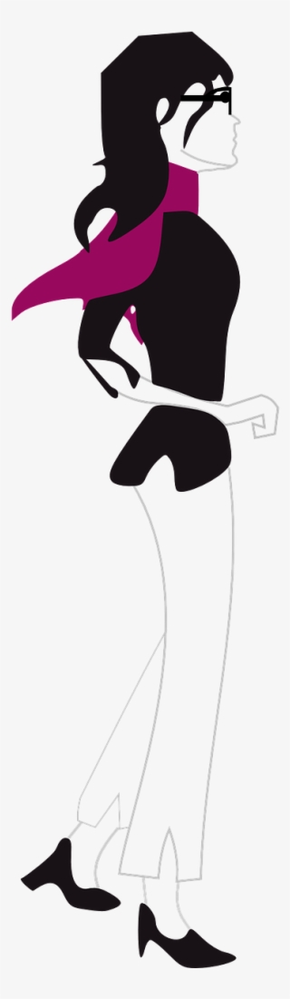 Girl Woman Walking - Illustration