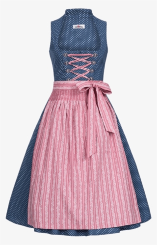 Blue And Pink Dirndl Dress - A-line