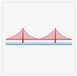 Bridge Vector Flat - Suspension Bridge With Triangle