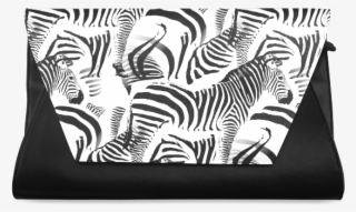 Black & White Stripes Clutch Bag - Cushion