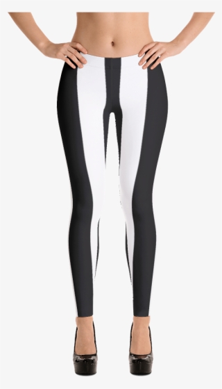 Black Stripe Leggings - Leggings