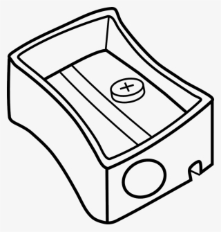 Pencil Case Png Black And White - Sharpener Black And White