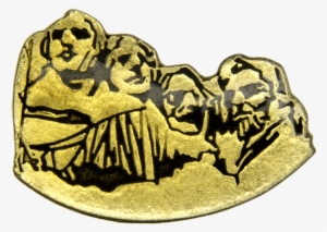 Mount Rushmore Pin , Gold - Emblem