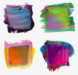 Watercolor Background Frame Box - Watercolor Painting