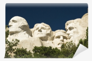 Closeup View Of Mount Rushmore National Monument Wall