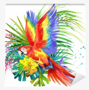 Parrot Bird Watercolor Illustration - Watercolorbird Jungle