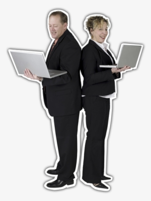 Professional People Looking At Their Laptops - Mobile Device