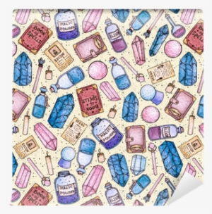 Watercolor And Ink Hand Painted Witchcraft Seamless - Witchy Stuff Backpack By Faerieshop