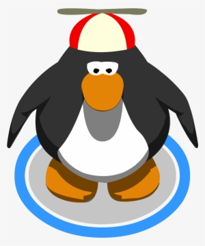 Red Propeller Cap In-game - Club Penguin Helicopter Hat