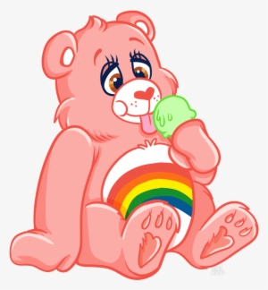 Bears Forever Deviantart Superalex Cheer Eating Ice - Care Bear Ice Cream