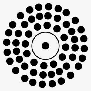 Illusions Eye, Black, Non, Dots, Directional, Beacon, - Circle With Dots Inside