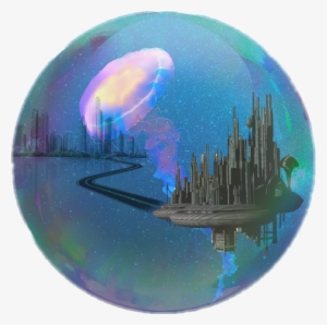 Bubble City Jellyfish Ocean Water Fantasy Surreal Myedi - Earth