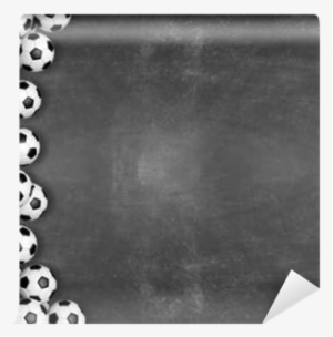 Soccer Balls On Chalkboard Background With Copy-space - Football