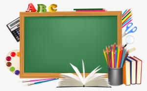 Green School Board And Decors Png Picture - Board Clipart