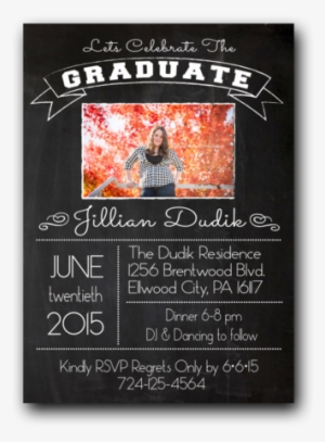 Chalkboard Graduation Invitation Features A Chalkboard - Chalkboard Graduation Invitations