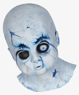 Creepy Doll Halloween - Cracked Baby Doll Mask