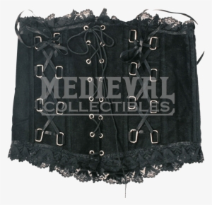 Gothic Black Lace Waist Cincher - Bäres Serre Taille Boucle Bordeaux/noir