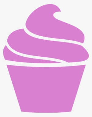 Jpg Black And White Desserts Clipart Purple - Purple Cupcake Transparent Background