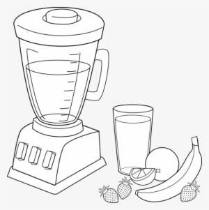 Blender Fruit Smoothie Colorable - Blender Coloring Page