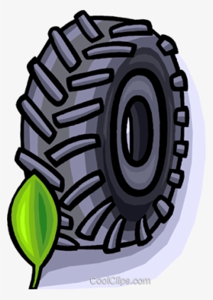 Tractor Tire Royalty Free Vector Clip Art Illustration - Word