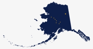 Alaska Map With Flag