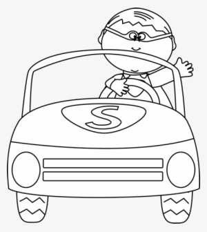 Pirate Clipart For Kids Black And White - Superhero Car Clip Art