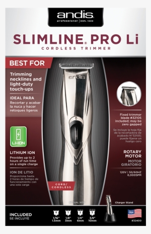 Image - Andis 32400 Slimline Pro Li Cordless Trimmer