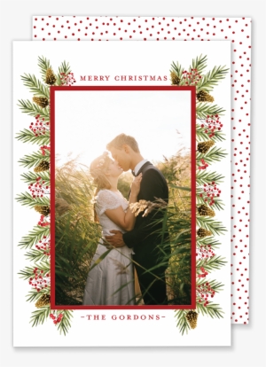 Gordon Greenery Christmas Card - Vraie Perles Boucles D'oreilles Mariées, Boucles D'oreilles