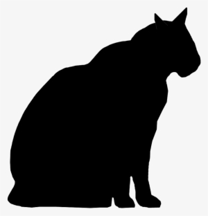 Fat Cat Silhouette At Getdrawings - Male Cat Silhouette