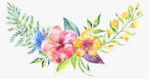Watercolour - Floral Background Painting Hd Png