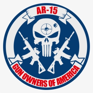 Punisher Decal Red, White & Blue - Punisher Ar 15 T Shirt