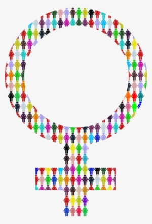Female Symbol Multicolor Clipart - Gender Symbol