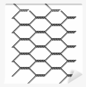 Vector Chicken Wire Seamless Black Silhouette Wall - Mesh
