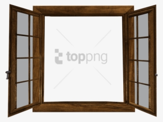 Free Png Glass Frame Png Transparent Png Image With - Open Wood Window Png