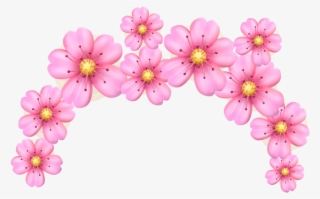 Pink Flower Crown Emoji Pinkfloweremojicrown Remixit - Blue Flower Crown Emoji