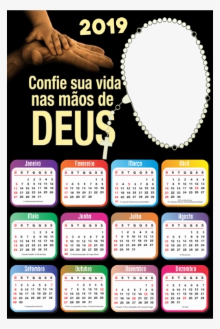 Parte Para Encaixar Fotos Transparente, Na Qualidade - Calendario De Deus 2019