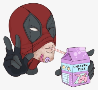 Milk Drawing Unicorn - Cartoon