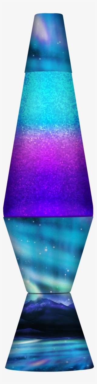 5" Tri-colored Northern Lights Glitter - Mini Volcano Lava Lamp