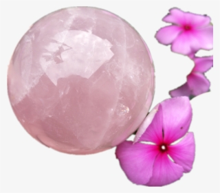 Large Pink Crystal Sphere Natural Specimen Rose Quartz - Impatiens