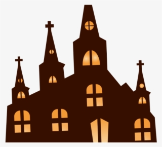 Creepy Clipart Church - Haunted Church Clipart
