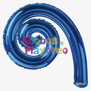 Globo Metálico Curly Espiral Color Azul Royal Incluye - Globo Espiral