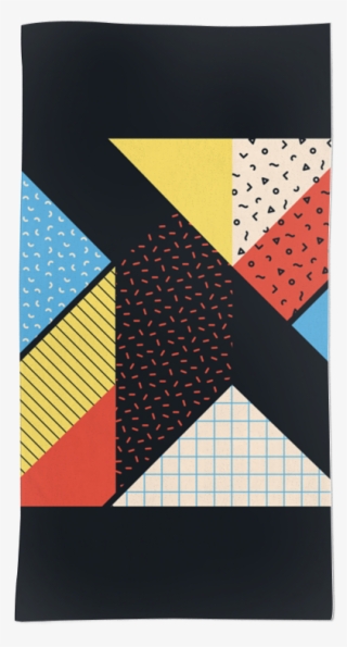 Toalha Retrometria Negro 2 De Renata Guimarãesna - Patchwork