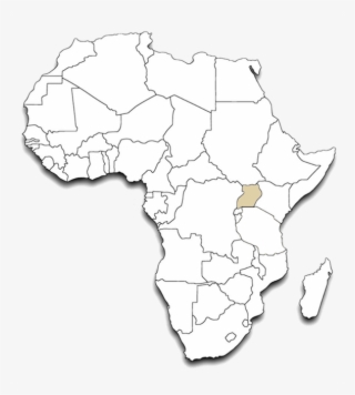 Uganda - Map Africa Kenya Black And White