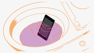 Illustration Of A Phone Dropped Into A Toilet Causing - Smartphone