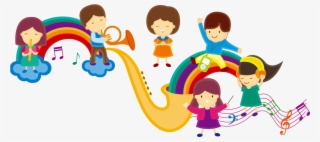Childrens Music Cartoon Clip Art - Children's Day Music